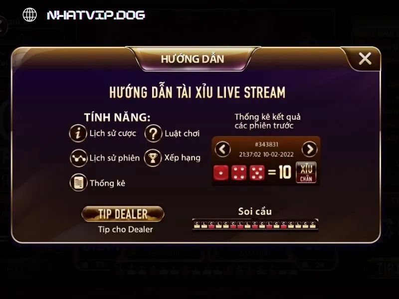 Luật chơi tài xỉu phiên bản Live